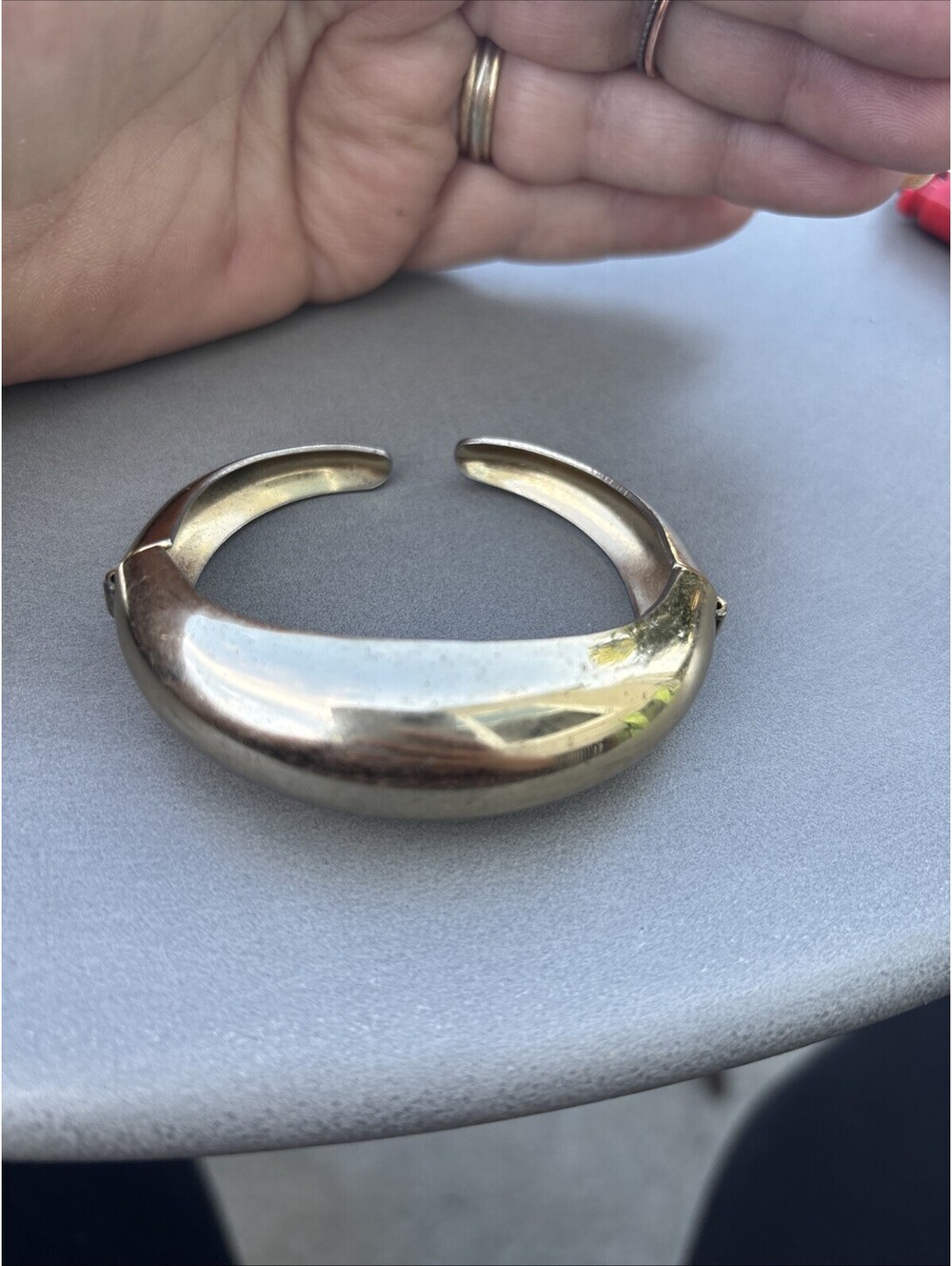 1950s Coro Pegasus  Hinged Bracelet Gold Tone Pat Pend Vintage